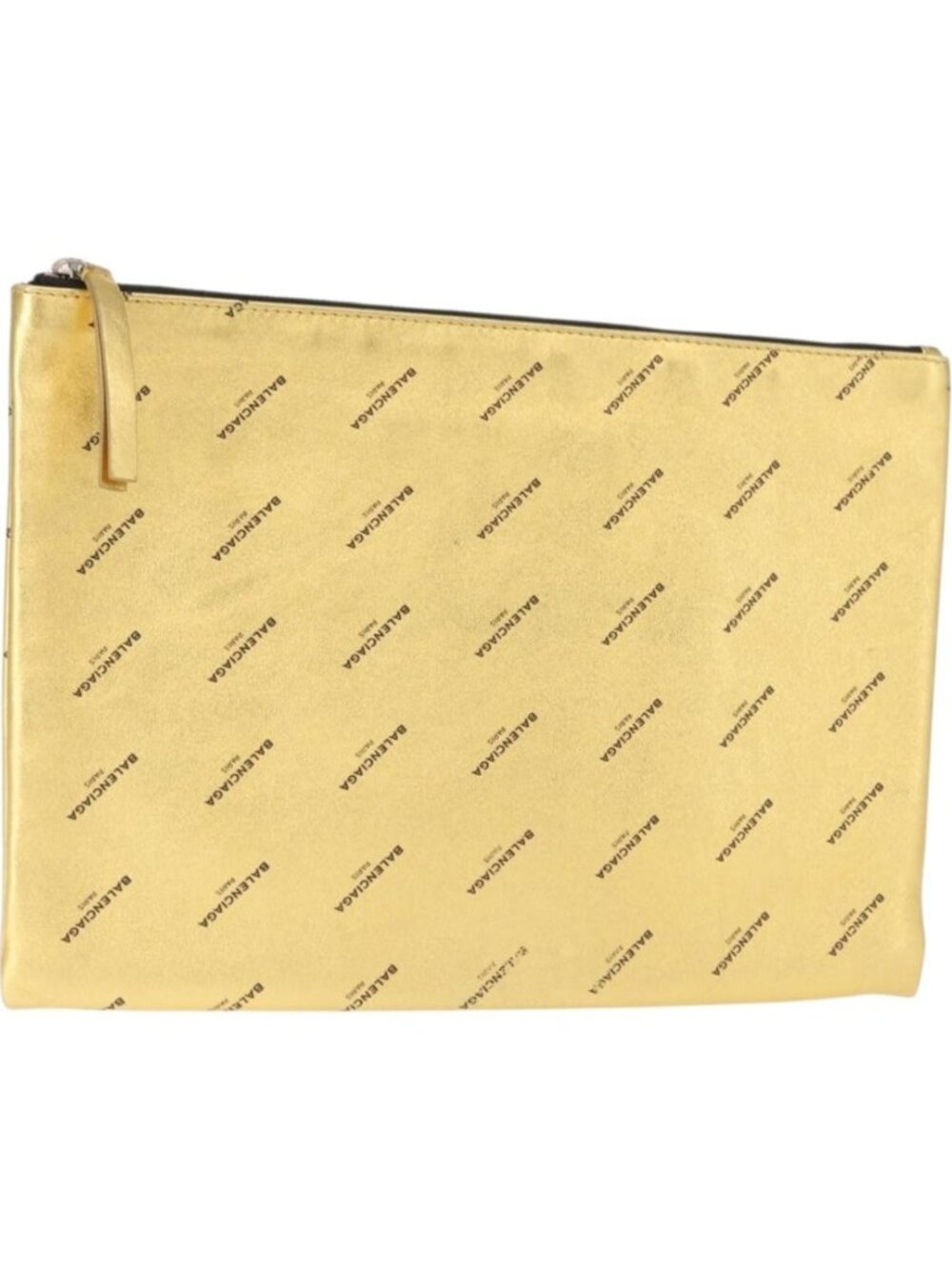 BALENCIAGA Clutch Bag Leather Gold 482874